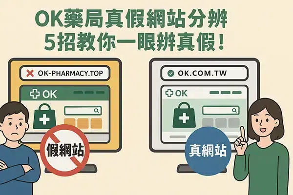OK藥局真假網站分辨?5招教你一眼辨真假! OK藥局真假網站